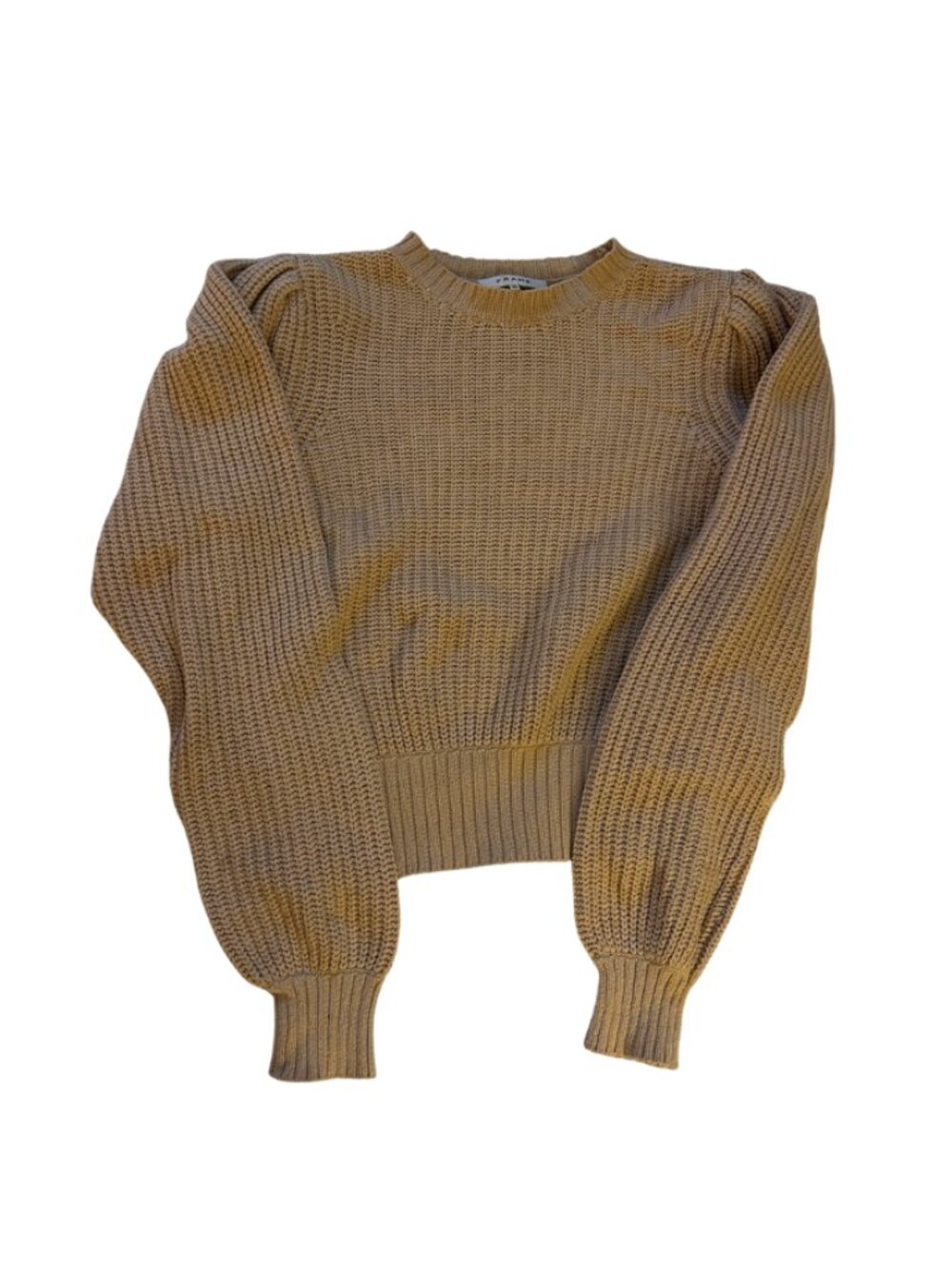 Frame Tan Crewneck Sweater - Long Sleeve Top